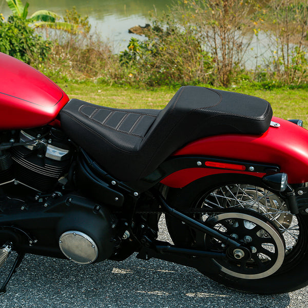 C.C. RIDER Gel Seat For Harley Dyna Models - Two-Up Driver & Passenger Step-Up Seat