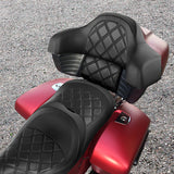 C.C.RIDER Indian Chieftain 2 Up Seat Touring Motorcycle Seat With Passenger Backrest Pad,2014-2023