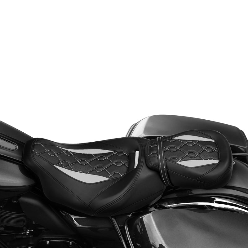 Gel Seat C.C. RIDER Touring Seat Low Profile Driver Passenger Seat