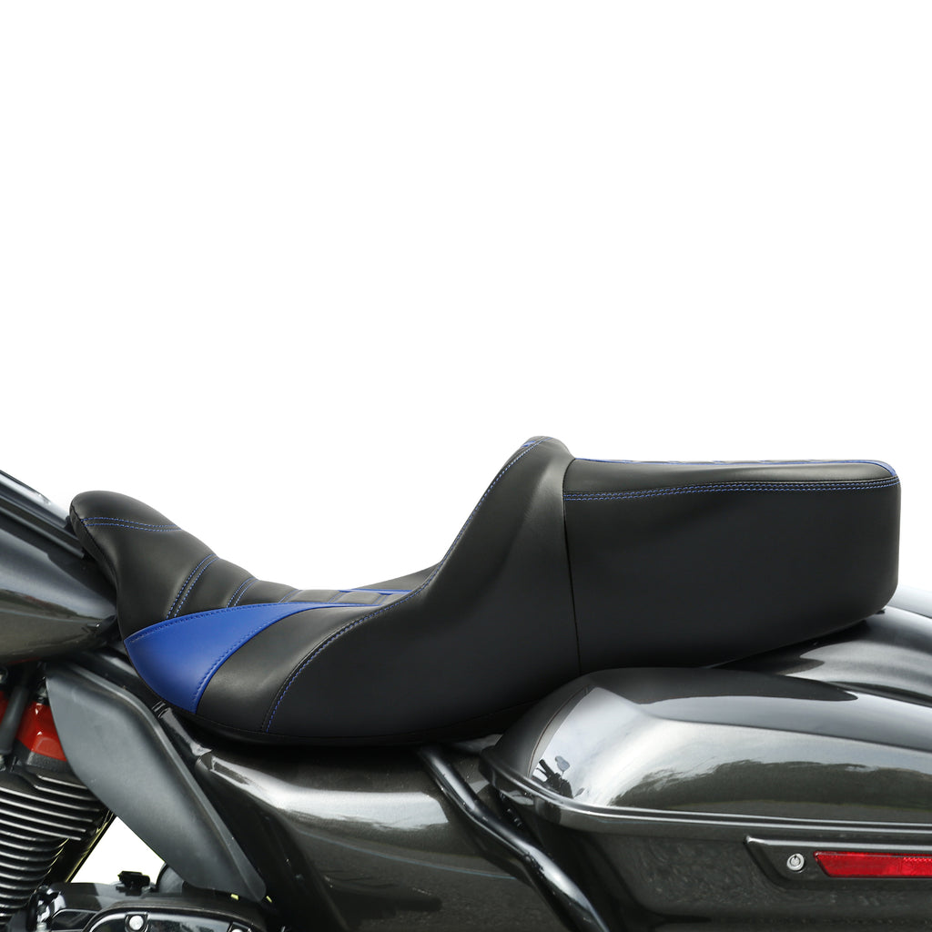 Gel Seat C.C. RIDER Touring Driver Passenger Seat For Harley CVO Road Glide Electra Glide Street Glide Road King, 2009-2023