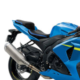 C.C. RIDER Carbon Fiber Pattern Front And Rear Seat With  Blue Trimming For SUZUKI GSXR1000, 2009-2016