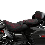 C.C. RIDER Razor Chopped Pack Trunk Backrest Passenger Backrest Pad For Harley Touring CVO Road Glide Street Glide Road King, 2014-2023