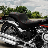 C.C. RIDER Softail Seat Low Rider S St Red Diamond Stitching Seat Driver Passenger Seat Low Rider FXLR FXLRS FXLRST 2018-2024