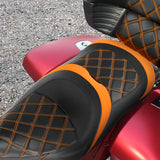 C.C.RIDER Indian Chieftain 2 Up Seat Touring Motorcycle Seat Diamond Stitching, 2014-2024