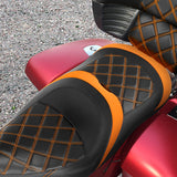 C.C.RIDER Indian Chieftain 2 Up Seat Touring Motorcycle Seat Diamond Stitching, 2014-2025