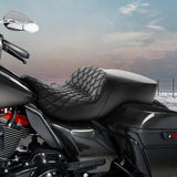 C.C. RIDER Touring Seat Driver Passenger Seat 2 Up Seat For FL Touring Road King Electra Glide Road Glide, 2009-2023