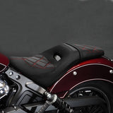 C.C. RIDER Indian Scout 2 Up Seat Driver Passenger Sport Seat Lattice Stitching For Indian Scout Sixty 100th Aniversary Scout ABS, 2015-2024