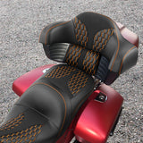 C.C.RIDER Indian Chieftain 2 Up Seat Touring Motorcycle Seat With Passenger Backrest Pad, 2014-2024