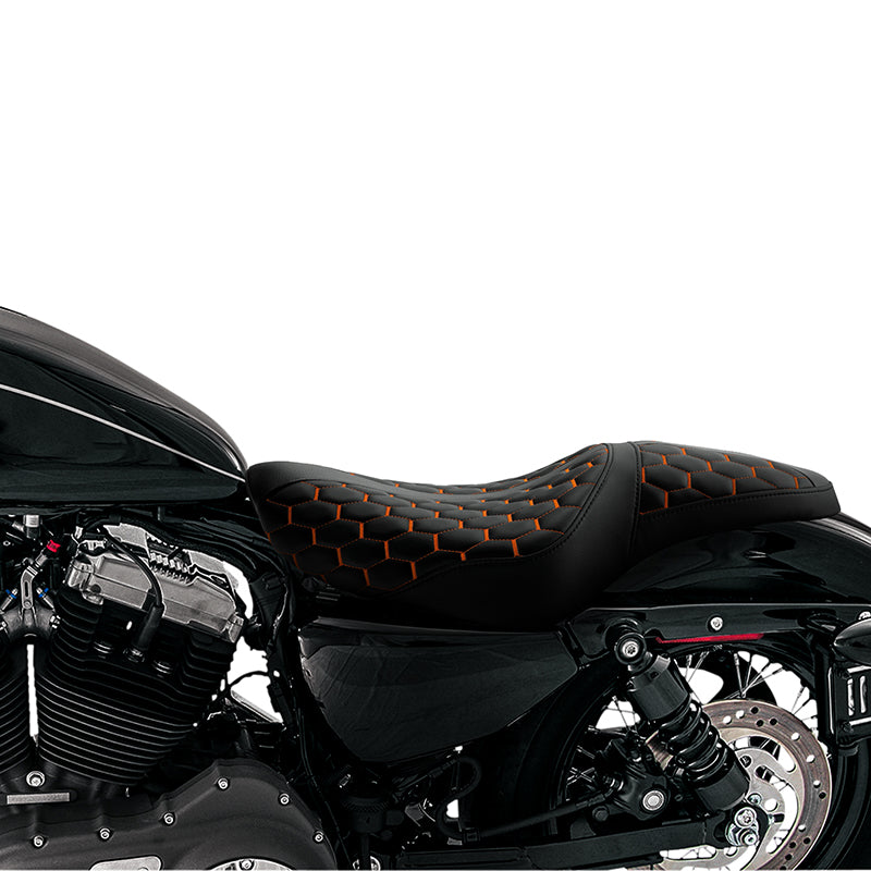 thumbnail image 2 of GOODFITMENT One Piece Black Synthetic Leather Seat For Harley Sportster 883/1200 (2010-2016) 2 of 6