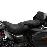 C.C. RIDER Razor Chopped Pack Trunk Backrest Passenger Backrest Pad For Harley Touring CVO Road Glide Street Glide Road King, 2014-2023