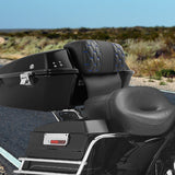 C.C. RIDER Razor Chopped Pack Trunk Backrest Passenger Backrest Pad For Harley Touring CVO Road Glide Electra Glide Road King, 1997-2013