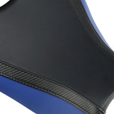 C.C. RIDER GSX-R1000 Front And Rear Seat Fit For SUZUKI GSXR1000 Black Blue Carbon Fiber, 2007, 2008