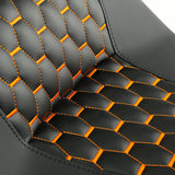 C.C.RIDER Indian Chieftain 2 Up Seat Touring Motorcycle Seat Orange Diamond Stitching 2014-2025