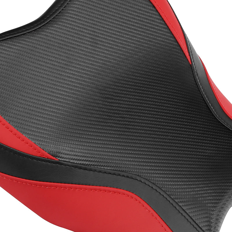 C.C. RIDER Z900 Front And Rear Seat Fit For Kawasaki Z900 Carbon Fiber Red and Black, 2017-2023