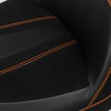 C.C. RIDER Indian Seat One Piece 2 Up Seat Orange Stitching Alcantara Seat For Indian Chieftain Models, 2014-2024