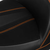 C.C. RIDER Indian Seat One Piece 2 Up Seat Orange Stitching Alcantara Seat For Indian Chieftain Models, 2014-2023