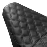 Gel Seat C.C. RIDER Softail Seat 2 up Seat Step Up Lattice Stitching For Softail Standard Street Bob FXBB Standard FXST, 2018-2024