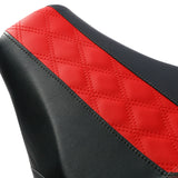C.C. RIDER Softail Step Up Seat 2 up Seat Lattice Stitching For Softail Standard Street Bob FXBB Standard FXST, 2018-2024