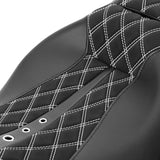 C.C. RIDER Touring Seat 2 up Seat Driver Passenger Seat Custom Motorcycle Seat For Harley Touring Street Glide Road Glide Electra Glide, 2008-2023