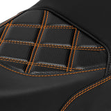C.C. RIDER Sportster Seat Solo Seat Lattice Stitching For Sportster Iron 883 Iron1200 XL883 XL1200, 2010-2023