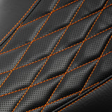 C.C. RIDER Indian Seat 2 Piece 2 Up Seat Lattice Stitch Studs Design For Indian Chieftain Dark Horse Chieftain Limited Chieftain Elite, 2014-2025