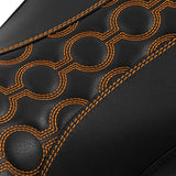 C.C. RIDER YZF R1 Front And Rear Seat For YAMAHA YZFR1 Black Orange Circle Pattern, 2007-2008