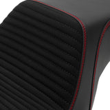 C.C. RIDER Dyna Step Up Seat 2 up Seat Alcantara Motorcycle Seats For Dyna Low Rider Fat Bob FXD/FXDWG, 2006-2017