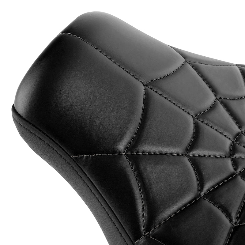 C.C.RIDER Softail Passenger And Driver Seat Spider Web Stitching Two Pieces Seat For Harley Fatboy 114 FLFB FLFBS, 2018-2023