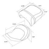 C.C. RIDER Indian Seat 2 Piece 2 Up Seat With Backrest For Indian Chieftain Dark Horse Chieftain Limited Chieftain Elite Springfield, 2014-2023