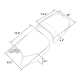 C.C.Rider BMW R1200GS Bule Lines Seat Rider Passenger Seat Pillion Cushion Fit For BMW R1200GS R1250GS Adventure, 2013-2024