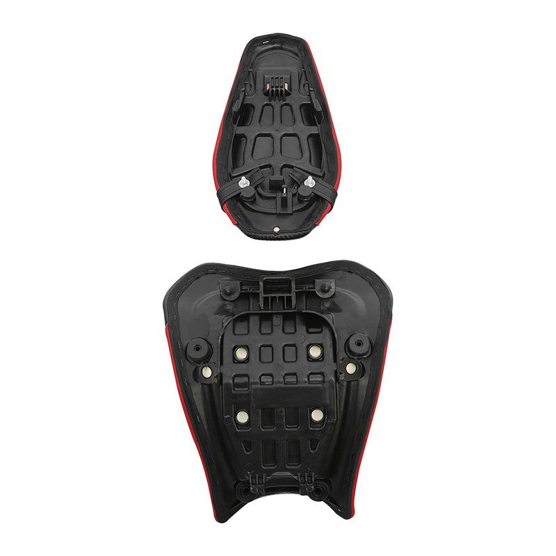 C.C. RIDER Z900 Front And Rear Seat Fit For Kawasaki Z900 Carbon Fiber Red and Black, 2017-2023