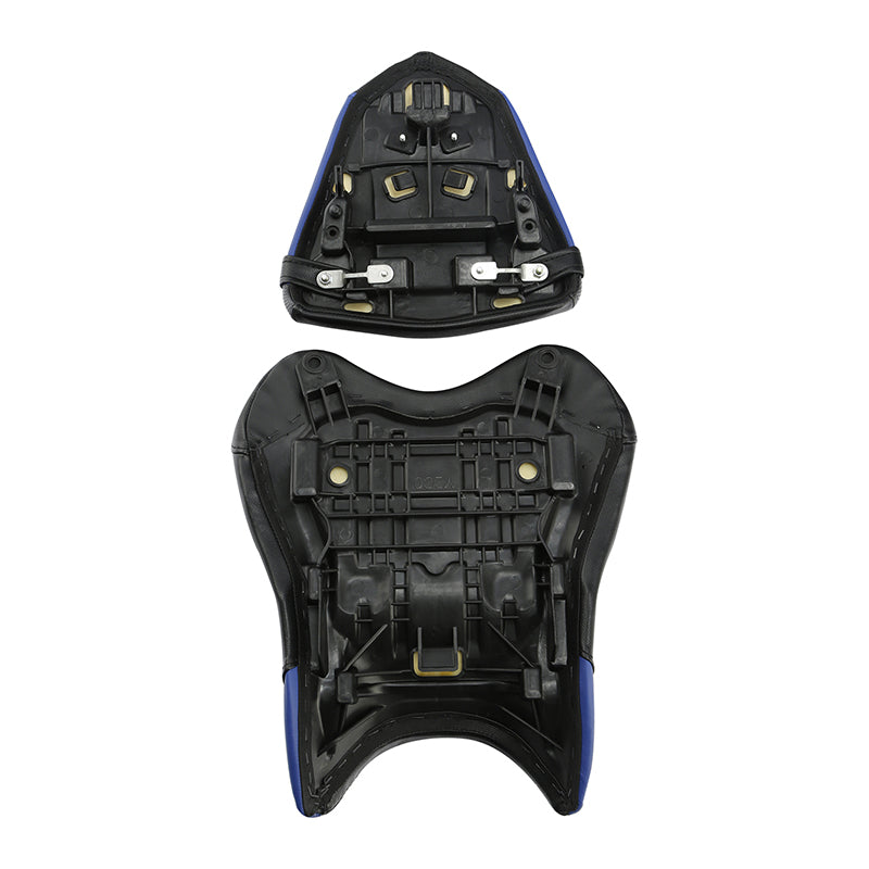 C.C. RIDER YZF R6 Front And Rear Seat Fit For YAMAHA R6 Black Blue Pillion Cushion, 2006, 2007
