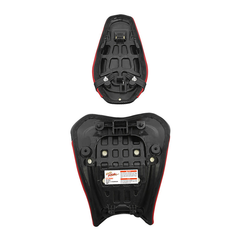 TCMT Black Rear Passenger Seat For Kawasaki Z900 2017-2024 – Genuine Leather Comfort