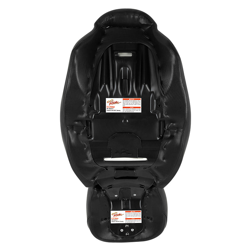 C.C. RIDER Touring Seat Two Piece 2 Up Seat Low Profile Driver Passenger Seat For Road Glide Street Glide Road King, 2009-2022