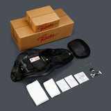 C.C. RIDER Touring Seat Driver Passenger Seat With Backrest For Harley Touring Street Glide Road Glide Electra Glide, Black White, 2008-2023