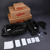 C.C. RIDER Touring Seat Driver Passenger Seat With Backrest For Harley CVO Road Glide Electra Glide Street Glide Road King, Black White, 2014-2023