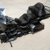 C.C. RIDER Touring Seat Driver Passenger Seat With Backrest For Harley CVO Road Glide Electra Glide Street Glide Road King, Black, 2014-2023