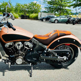 C.C. RIDER Indian Scout 2 Up Seat Driver Passenger Sport Seat Contrast Color Alligator Pattern For Indian Scout Sixty 100th Aniversary, 2015-2024