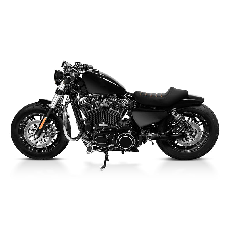 RIDER Sportster Seat Café Racer Style Orange line Chopper