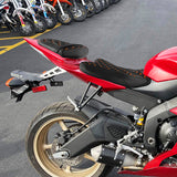C.C. RIDER YZF R6  Front And Rear Seat Fit For YAMAHA R6 Black Honeycomb Stitch, 2006, 2007