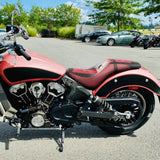 C.C. RIDER Indian Scout 2 Up Seat Driver Passenger Sport Seat Contrast Color Alligator Pattern For Indian Scout Sixty 100th Aniversary, 2015-2024