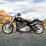 C.C.RIDER Softail Passenger And Driver Seat Honeycomb Stitching Two Pieces Seat For Harley Fatboy 114 FLFB FLFBS, 2018-2024