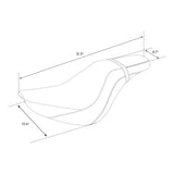C.C. RIDER Softail Seat 2 up Driver And Passenger Seat Chopper Seats Alcantara Motorcycle Seats Cover Street Bob 114 FXBB 2018-2024