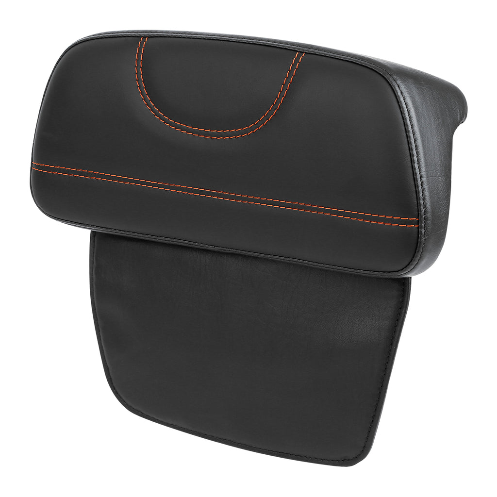 C.C. RIDER Touring Seat Two Piece Low Profile Driver Passenger Seat With Backrest For Road Glide Street Glide Road King, Black Orange, 2014-2023