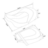 C.C. RIDER Touring Seat Rider Seat Driver Seat Front Seat Low Profile For Touring CVO Road Glide Street Glide Road King, 2009-Later