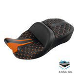 Gel Seat C.C. RIDER Touring Seat Driver Passenger Seat  For Harley CVO Road Glide Electra Glide Street Glide Road King, 2009-2023