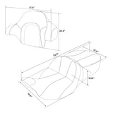 C.C. RIDER King Passenger Backrest King Tour Pack Trunk Backrest Boosted For Touring Road Glide Electra Glide Street Glide Road King, 2014-2023