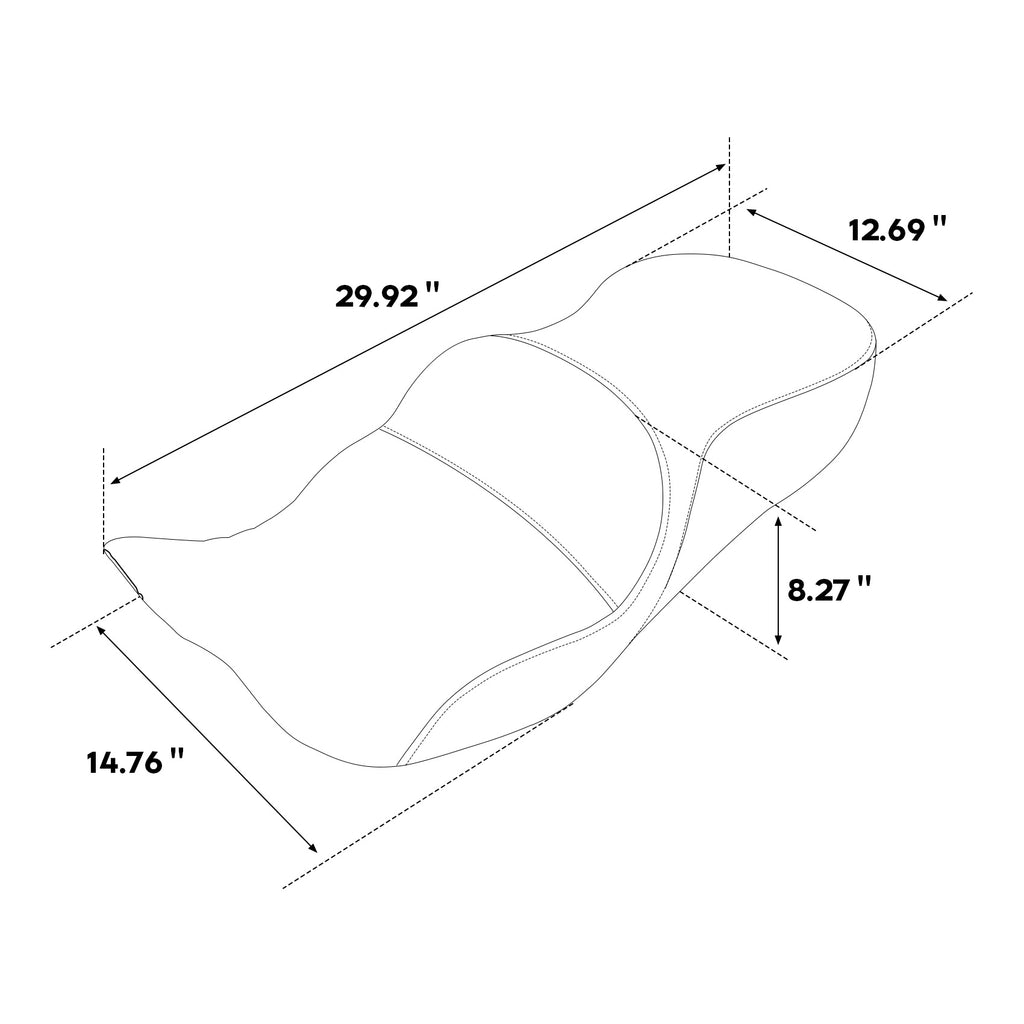 C.C. RIDER Touring Seat 2 up Seat Driver Passenger Seat Comfort Pro Fo –  CCRiderseats