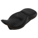 C.C. RIDER Touring Seat 2 Up Seat Driver Passenger Seat Diamond Grip For Harley CVO Road Glide Electra Glide Street Glide Road King, 2009-2023